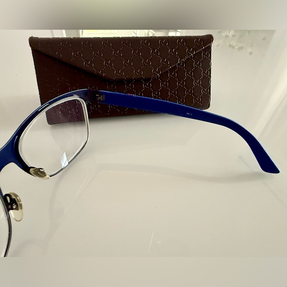 Gucci Black and Blue Glasses - GG2247/S 4VDKM 56 17 140 - Unisex - With OG Case - Picture 5 of 9